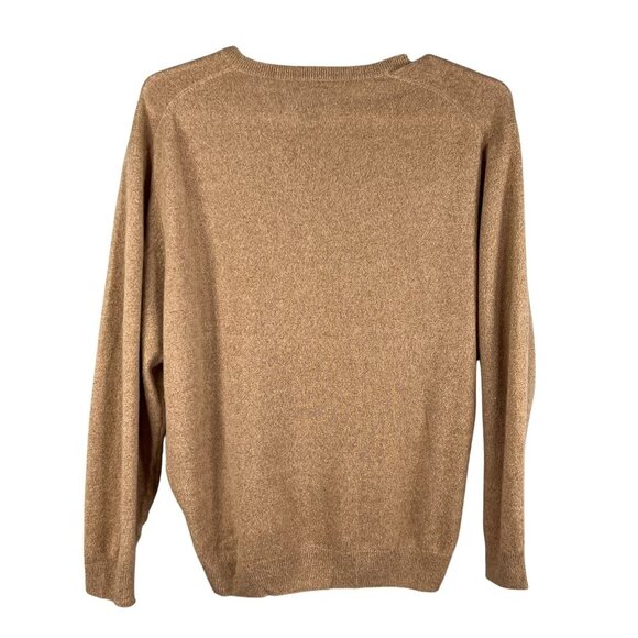 Jos. A. Bank Mens XL Tan Pullover V-Neck 100% Cashmere SOFT Sweater Quiet Luxury - Picture 7 of 14